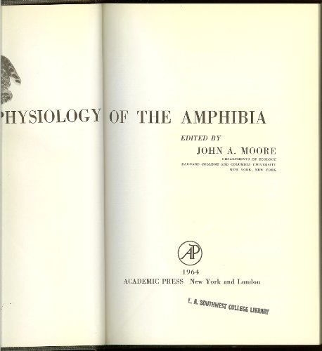 9780125059503: Physiology of the Amphibia: v. 1