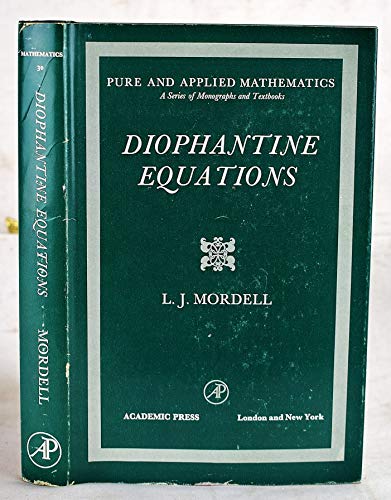 9780125062503: Diophantine Equations (Pure & Applied Mathematics S.)