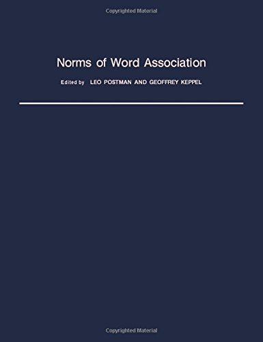 Imagen de archivo de Norms of Word Association a la venta por Village Booksmith