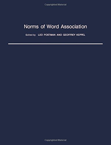 Stock image for Norms of Word Association for sale by Village Booksmith
