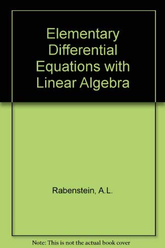 9780125739597: Elementary Differential Equations with Linear Algebra