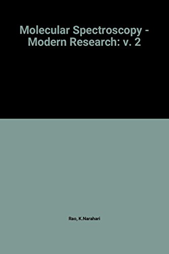 9780125806428: Molecular spectroscopy: modern research