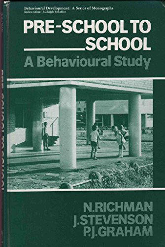 Beispielbild fr Pre-School to School: A Behavioural Study zum Verkauf von Victoria Bookshop