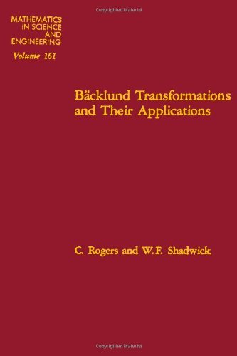 Beispielbild fr Backlund Transformations and Their Applications (Volume 161) zum Verkauf von Anybook.com