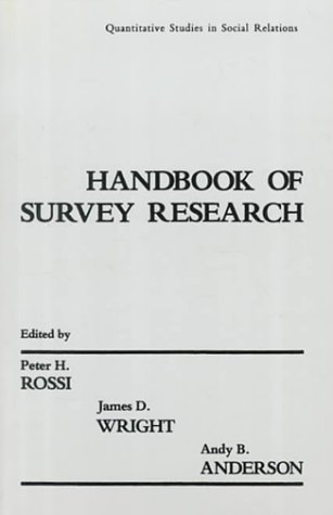 Beispielbild fr Handbook of Survey Research : Quantitative Studies in Social Relations zum Verkauf von Better World Books