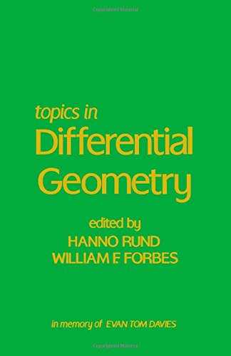 9780126028508: Topics in Differential Geometry: In Memory of Evan Tom Davies