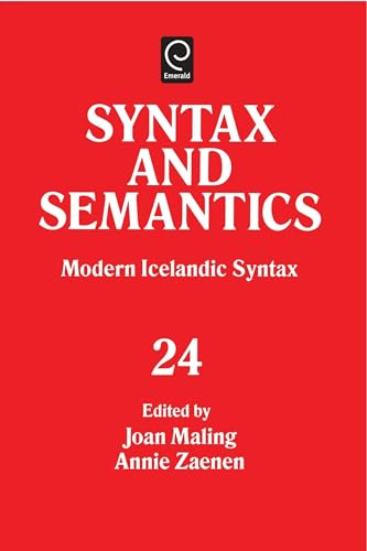 9780126061055: Modern Icelandic Syntax and Semantics