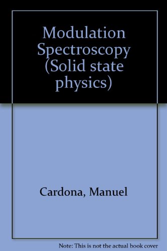 Imagen de archivo de Modulation Spectroscopy (Solid State Physics Supplement 11) a la venta por Zubal-Books, Since 1961