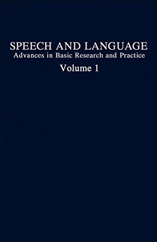 9780126086010: Speech and Language: v. 1 (Speech and Language: Advances in Basic Research and Practice)