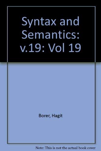Beispielbild fr Syntax and Semantics: Syntax of Pronominal Clitics zum Verkauf von Buchpark