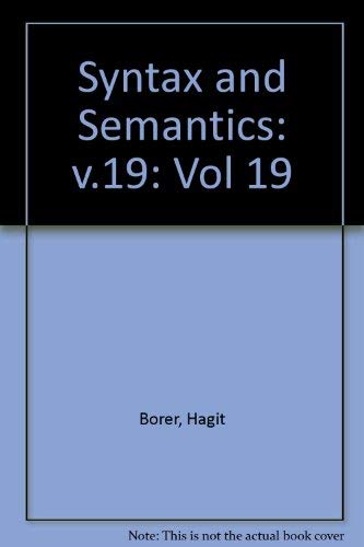 Beispielbild fr Syntax and Semantics: Syntax of Pronominal Clitics zum Verkauf von Anybook.com