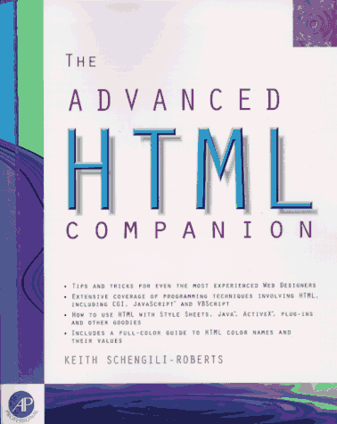 9780126235401: Advanced HTML Companion