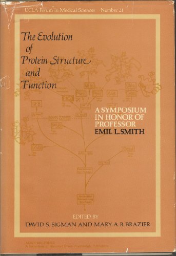 Imagen de archivo de Evolution of Protein Structure and Function: A Symposium in Honor of Professor Emil L.Smith (UCLA forum in medical sciences) a la venta por Zubal-Books, Since 1961