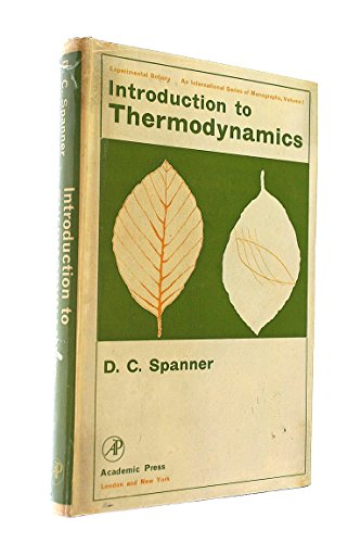 9780126560503: Introduction to Thermodynamics