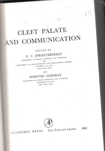 9780126588507: Cleft Palate and Communication