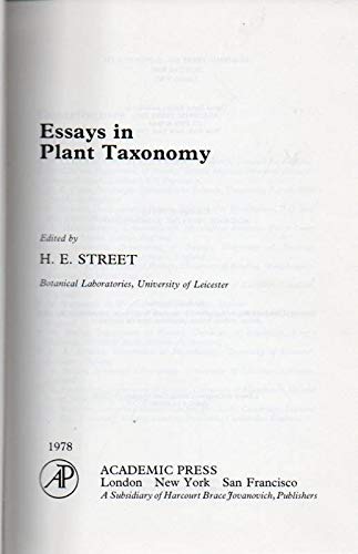 Stock image for Essays in plant taxonomy for sale by Library House Internet Sales