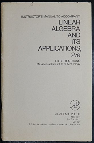 9780126736625: Linear Algebra and Its Applications