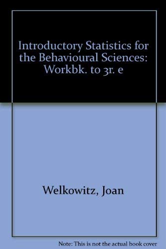 9780127432717: Introductory Statistics for the Behavioral Sciences: Workbook