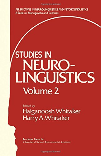 Stock image for STUDIES in NEUROLINGUISTICS, VOLume 2 for sale by L. Michael