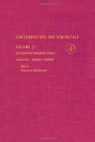 Beispielbild fr Semiconductors and Semimetals: Volume 21 Hydrogenated Amorphous Silicon Part A Preparation and Structure zum Verkauf von NWJbooks