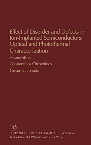 Stock image for Effect of Disorder and Defects in Ion-Implanted Semiconductors: Optical and Photothermal Characterization for sale by PBShop.store US