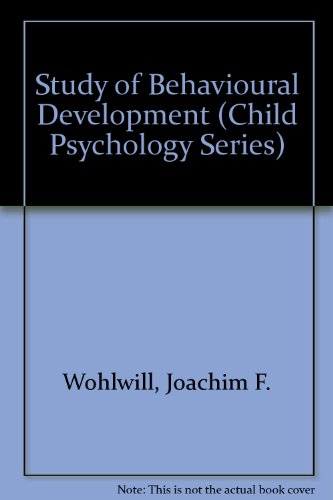 Stock image for The Study of Behavioral Development for sale by Better World Books