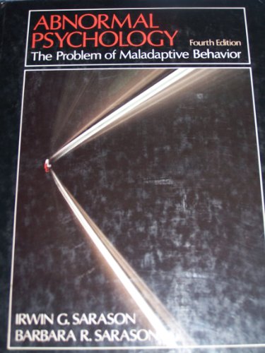 9780130006387: Abnormal Psychology: The Problem of Maladaptive Behaviour