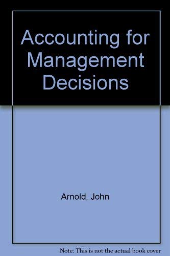 Beispielbild fr Accounting for Management Decisions zum Verkauf von WorldofBooks