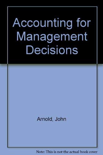 Imagen de archivo de Accounting for Management Decisions a la venta por Reuseabook