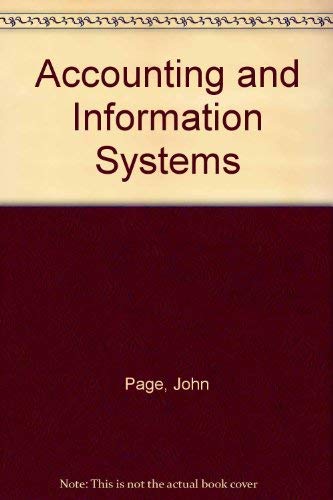 Accounting and information systems (9780130023612) by Page, John R