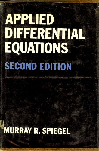 Beispielbild fr Applied Differential Equations - Second Edition zum Verkauf von Better World Books