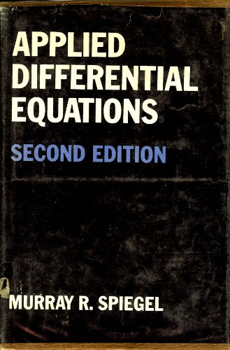 9780130040084: Applied Differential Equations - Second Edition