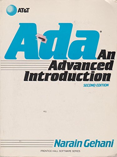 Stock image for Ada: An Advanced Introduction/Book and Disk (Prentice-hall Software Series) for sale by HPB-Red