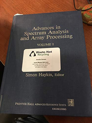 9780130074447: Advances in Spectrum Analysis and Array Processing (Prentice-hall Signal Processing Series)