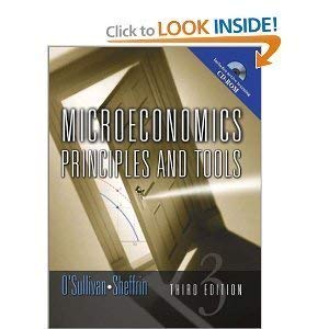 9780130082541: Economics Principles and Tools 3rd Edition [Hardcover] by O'Sullivan