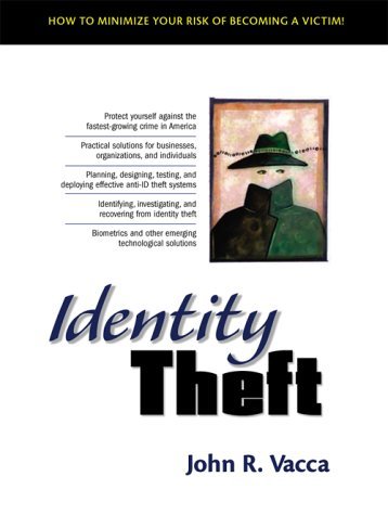 Beispielbild fr Identity Theft zum Verkauf von Better World Books