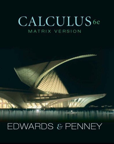 9780130084064: Calculus, Matrix Version