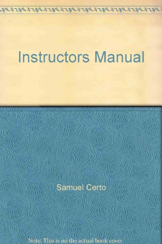 Imagen de archivo de Instructors Manual a la venta por Hippo Books