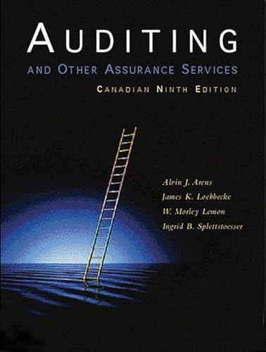 Imagen de archivo de Auditing and Other Assurance Services, Ninth Canadian Edition a la venta por Books Unplugged