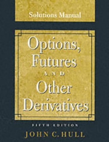 Imagen de archivo de Options, Futures and Other Derivatives, Solutions Manual a la venta por Decluttr