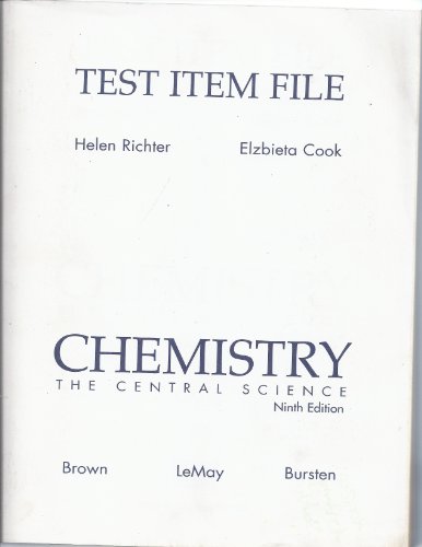 Stock image for Test Item File Chemistry: The Central Science for sale by Irish Booksellers