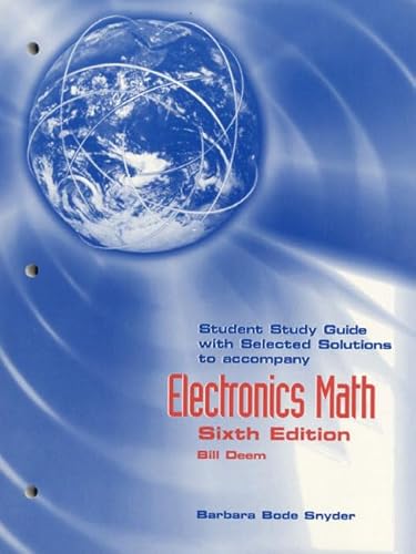 Stock image for Electronics Math: Student Study Guide With Selected Solutions for sale by HPB-Red