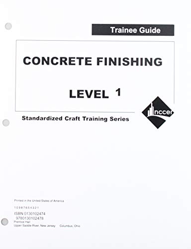 9780130102478: Concrete Finishing Lev 1 Train Gde