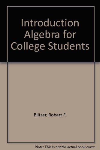 9780130106636: Introduction Algebra for College Students