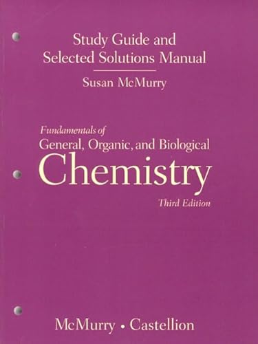 Stock image for Fundamentals of General Organic and Biological Chemistry (Study Guide) for sale by ThriftBooks-Atlanta