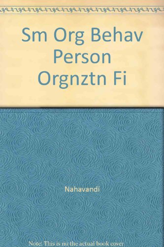 Beispielbild fr Sm Org Behav Person Orgnztn Fi zum Verkauf von SecondSale