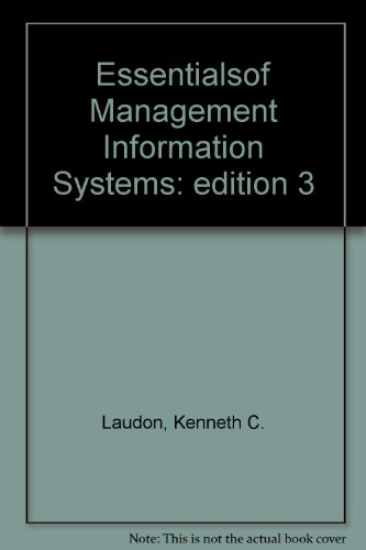 Beispielbild fr Essentials of Management Information Systems zum Verkauf von Ammareal