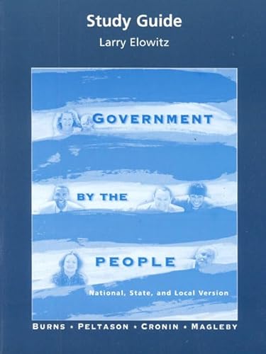 Imagen de archivo de Government by the People: National, State and Local Version Study Guide a la venta por dsmbooks
