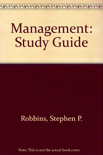 Management: Study Guide (9780130117939) by Stephen P. Robbins