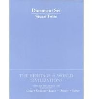 Document Set to accompany the Heritage of World Civilizations, Vol. 2 (9780130124586) by Craig, Albert M.; Graham, William A.; Kagan, Donald; Ozment, Steven E.; Turner, Frank M.